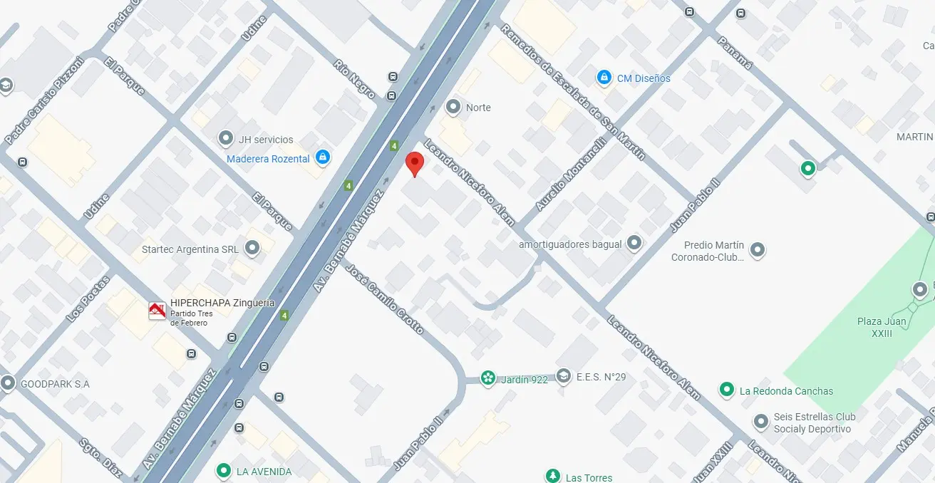 Mapa Av. Bernabé Márquez 1930 - Contácteme​ en Terapia y escucha